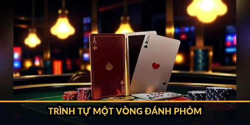 Minh họa phỏm ngang ba quân 7 và phỏm dọc 5-6-7 cơ trên 9 lá bài