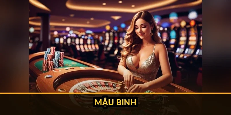 Minh họa cách chia 13 lá Mậu Binh thành chi đầu 3 lá và hai chi 5 lá