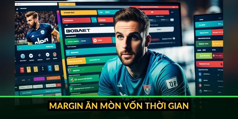 Sơ đồ minh họa cách margin 5% bào mòn vốn người chơi qua nhiều lượt cược